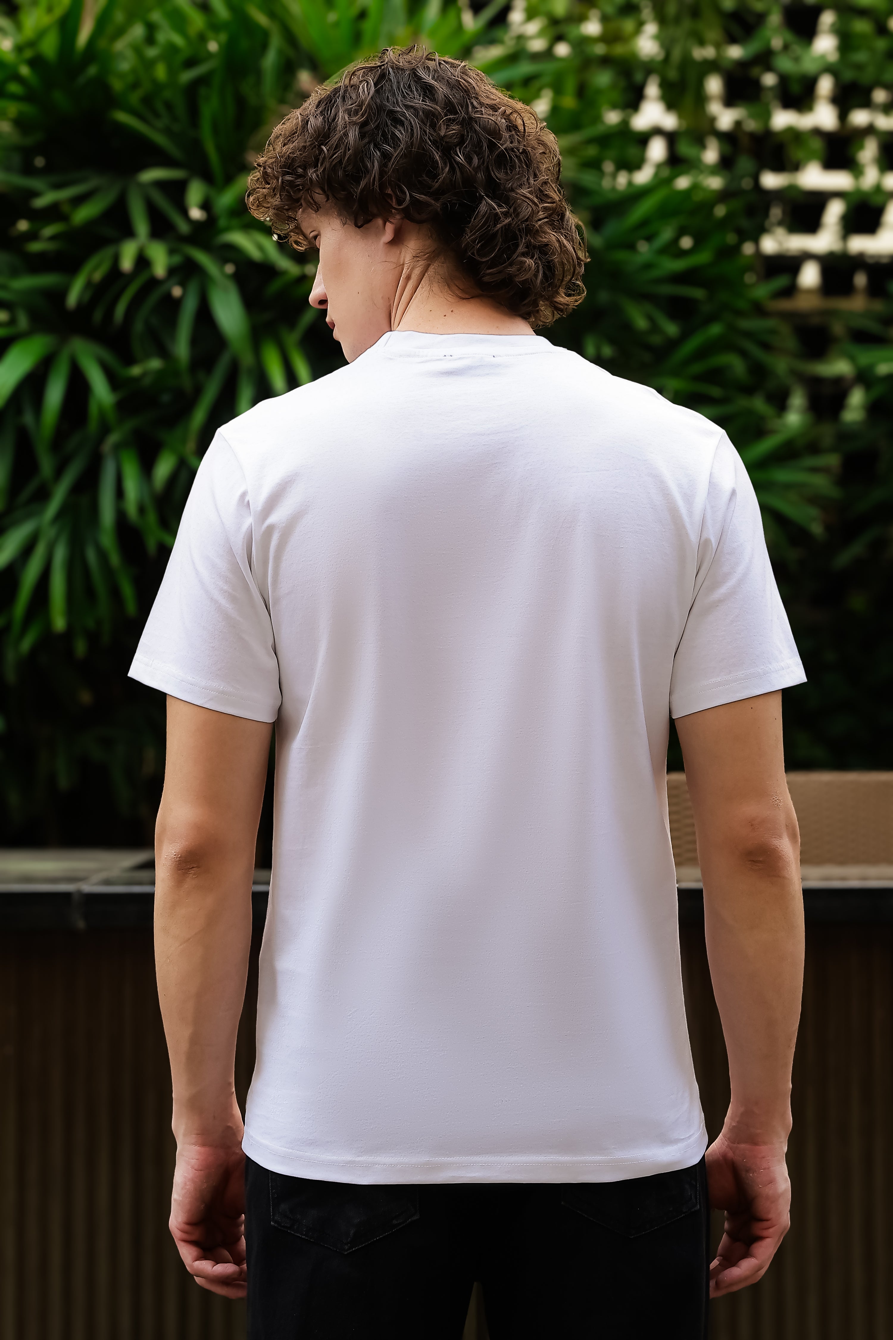SAKES Daily White Mercerised Cotton Tshirt