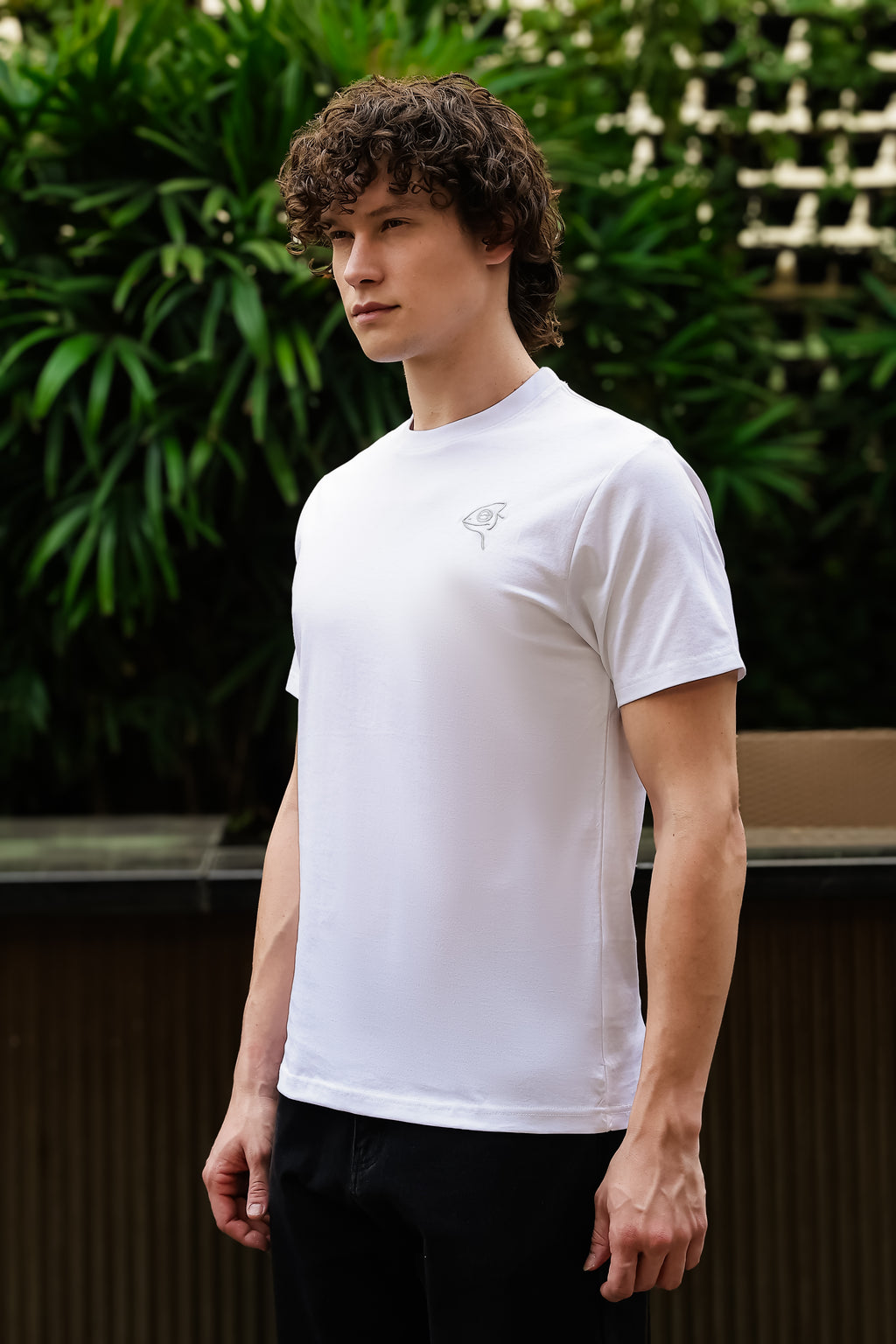 SAKES Daily White Mercerised Cotton Tshirt
