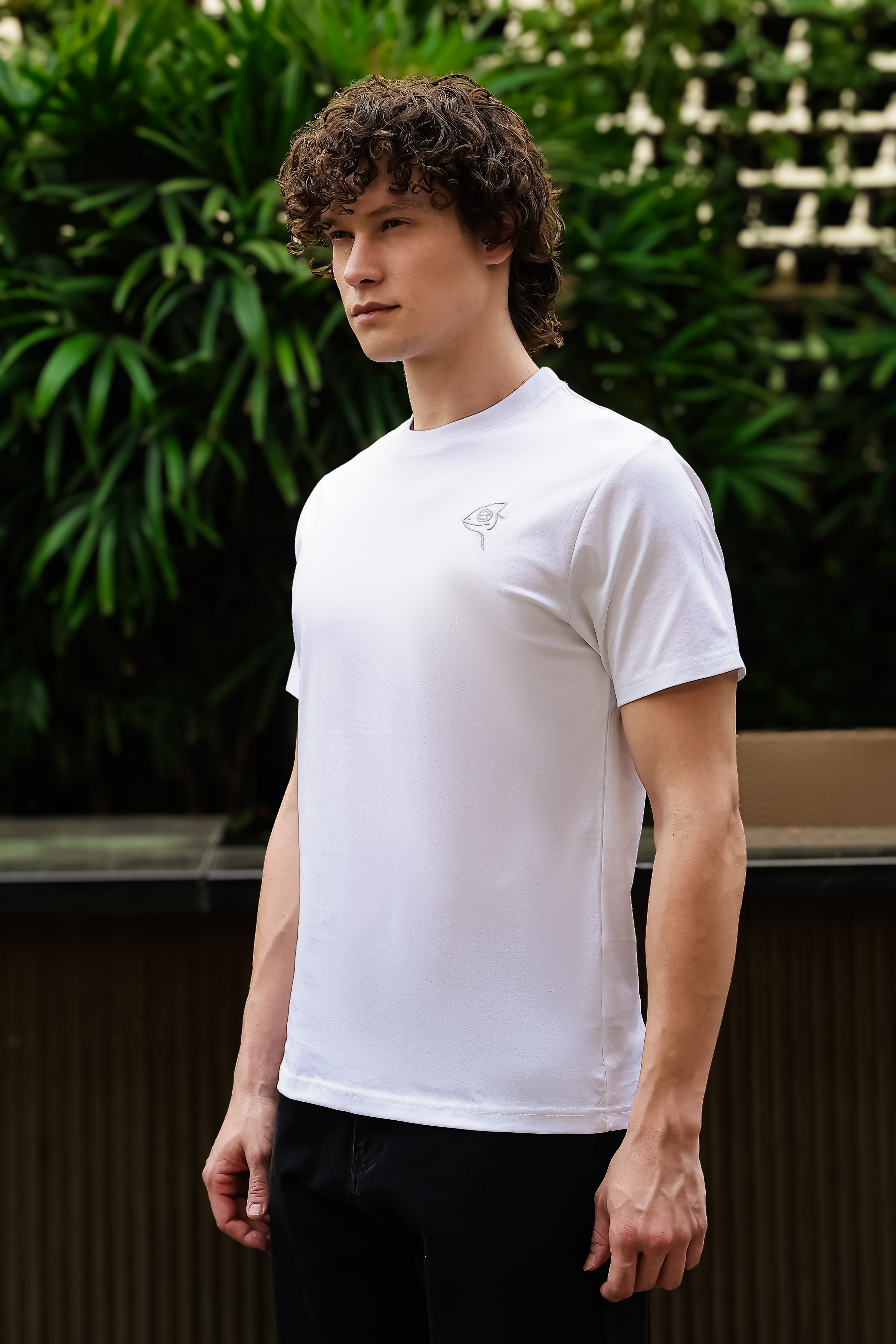SAKES Daily White Mercerised Cotton Tshirt