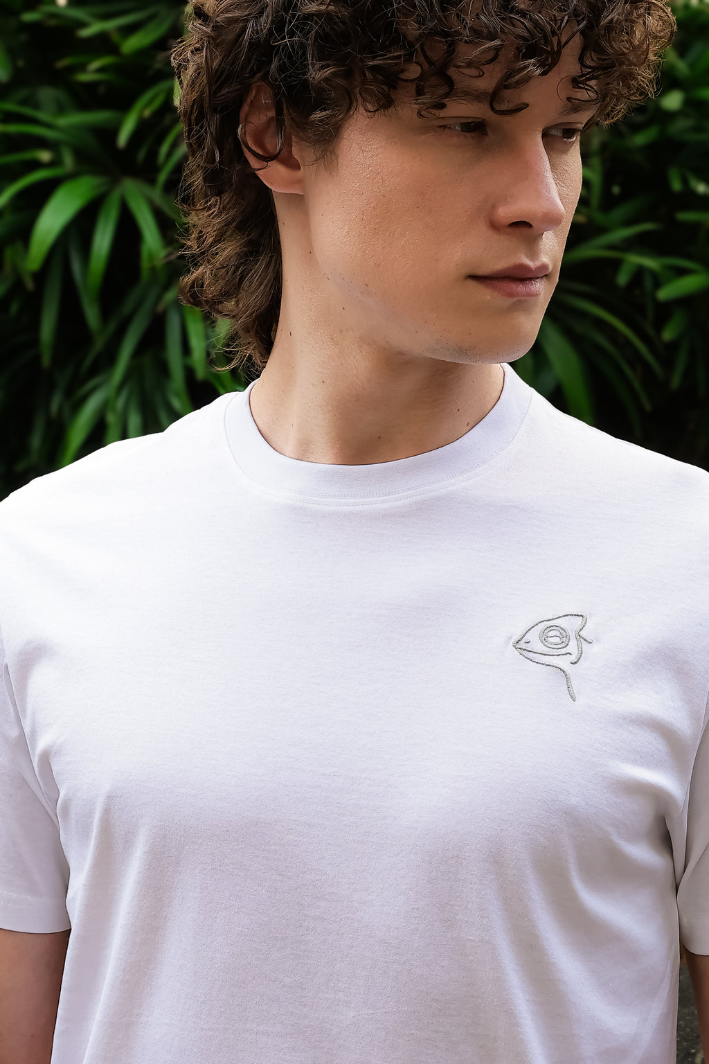 SAKES Daily White Mercerised Cotton Tshirt