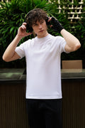 SAKES Daily White Mercerised Cotton Tshirt