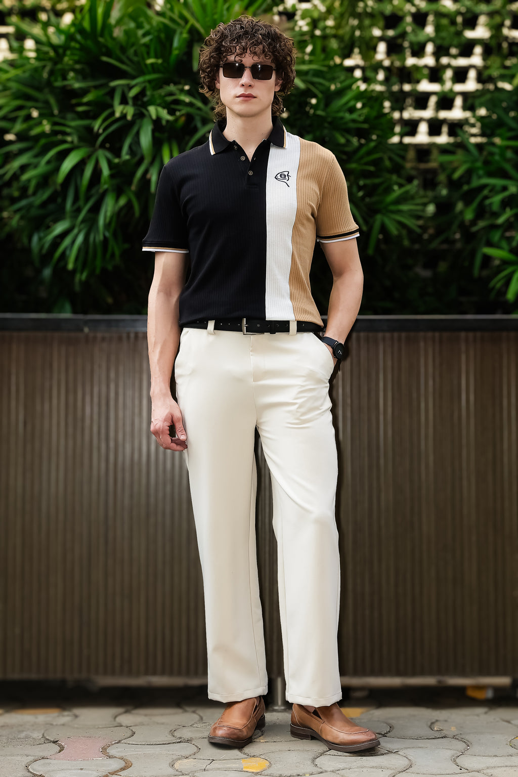 SAKES Black Retro Polo Tshirt