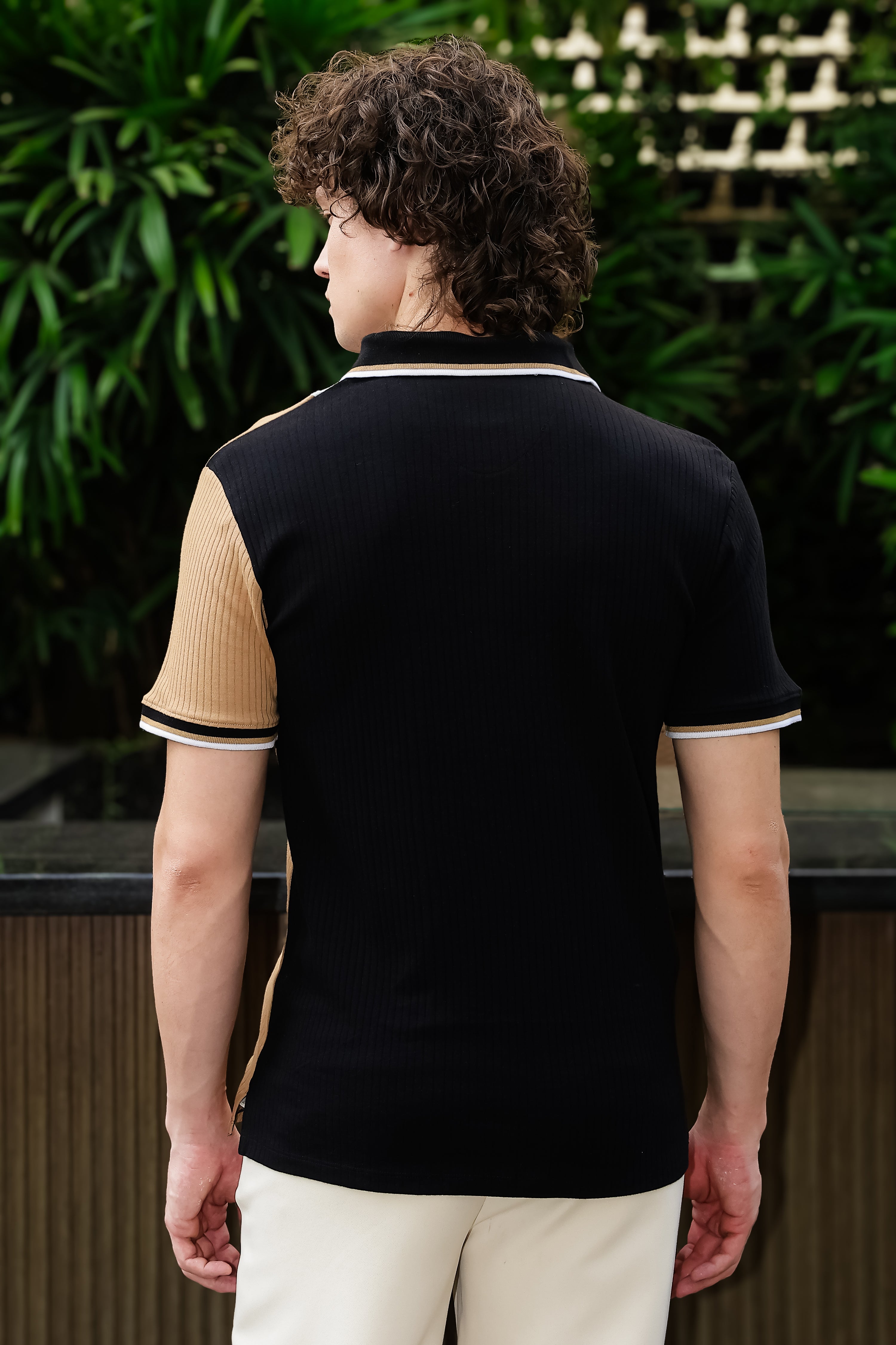 SAKES Black Retro Polo Tshirt