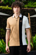 SAKES Brown Retro Polo Tshirt