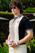 SAKES Grey Retro Polo Tshirt