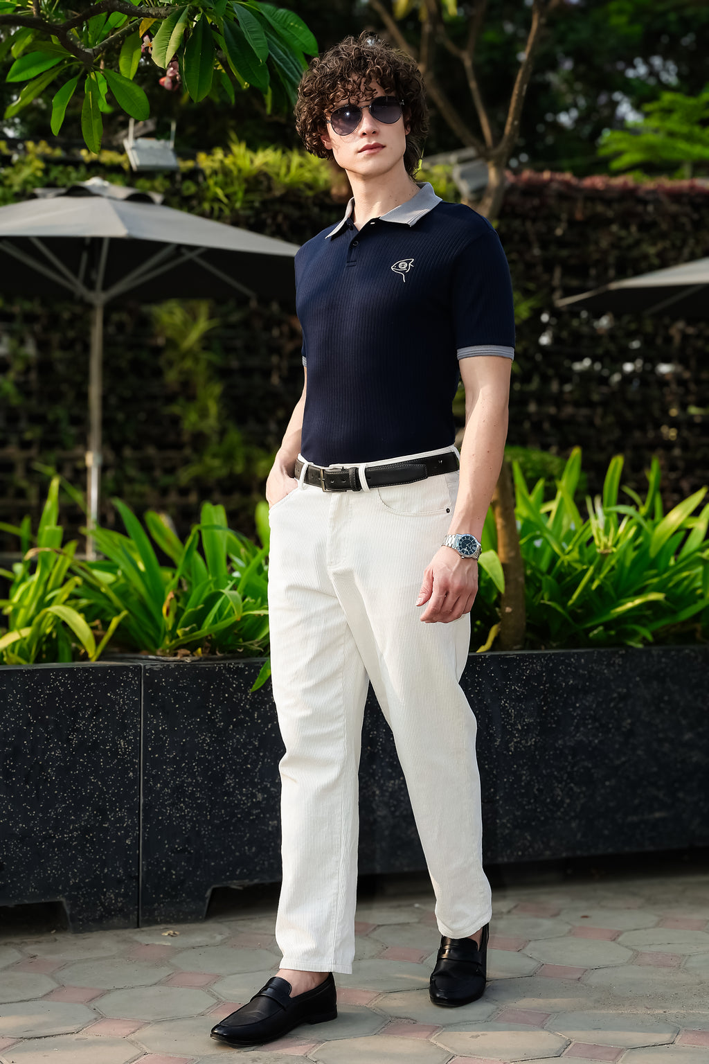 SAKES Old Money Navy Blue Polo