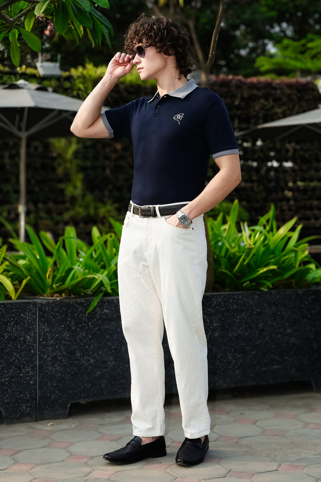 SAKES Old Money Navy Blue Polo