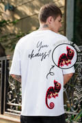 Chameleon Shift White Oversized Tshirt