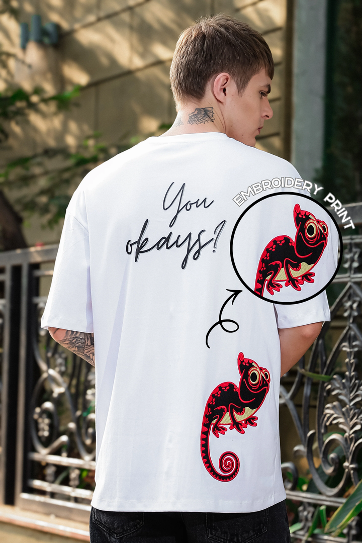 Chameleon Shift White Oversized Tshirt