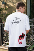 Chameleon Shift White Oversized Tshirt
