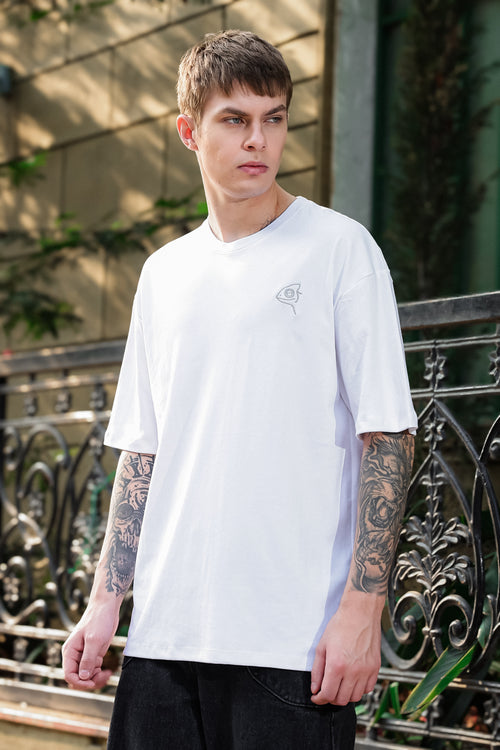 Chameleon Shift White Oversized Tshirt