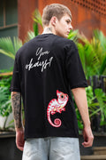 Chameleon Shift Black Oversized Tshirt