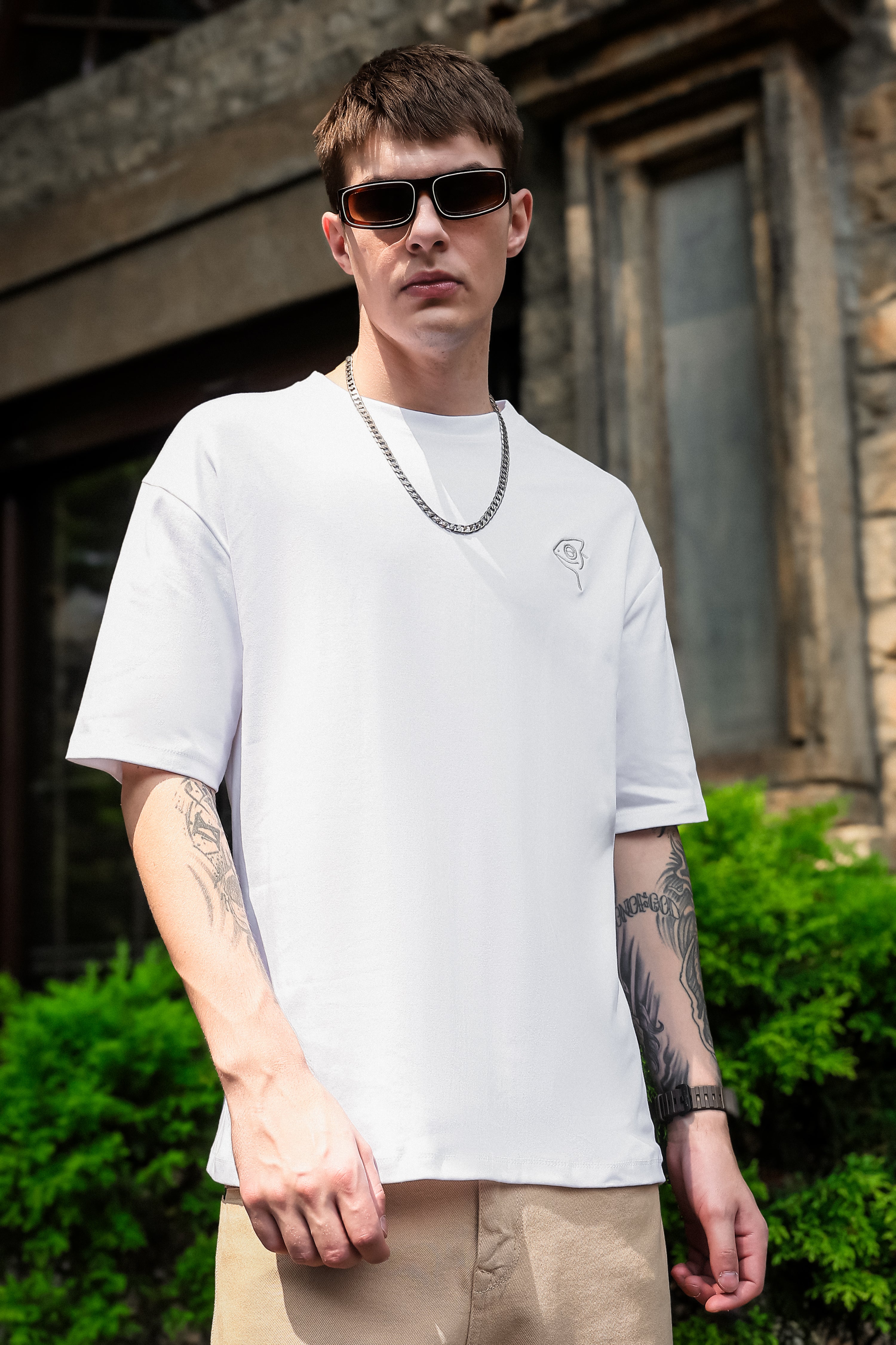 Lazy Cat White Oversized Tshirt