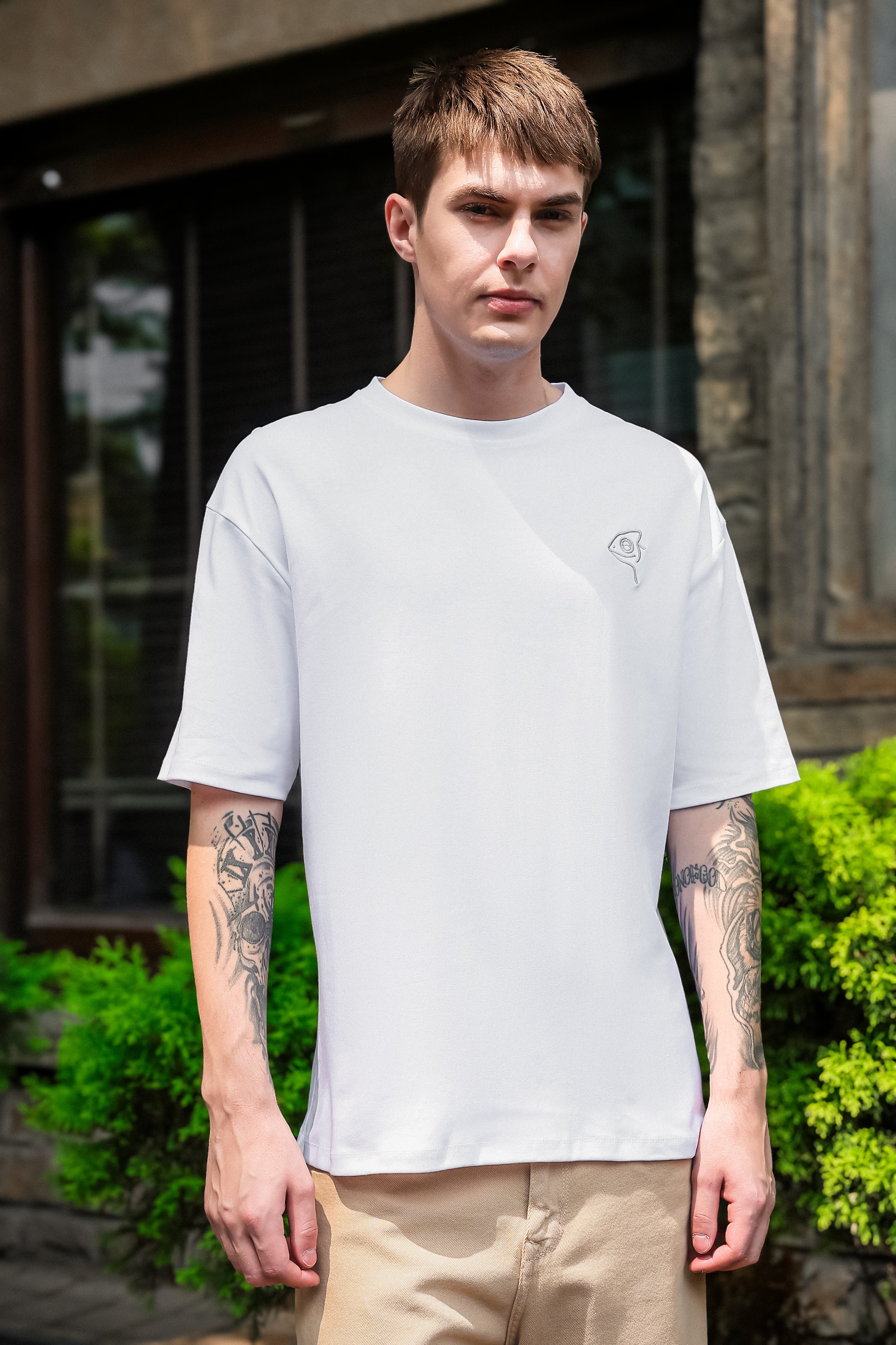 Lazy Cat White Oversized Tshirt