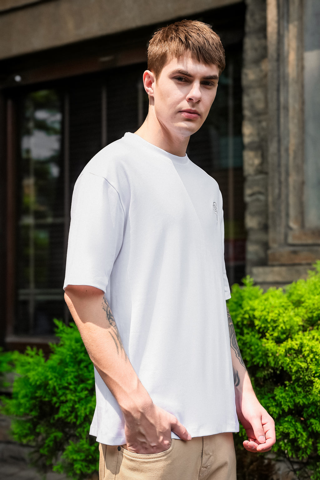 Lazy Cat White Oversized Tshirt