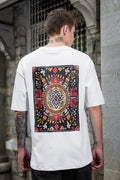 Earthen Mandala White Oversized Tshirt