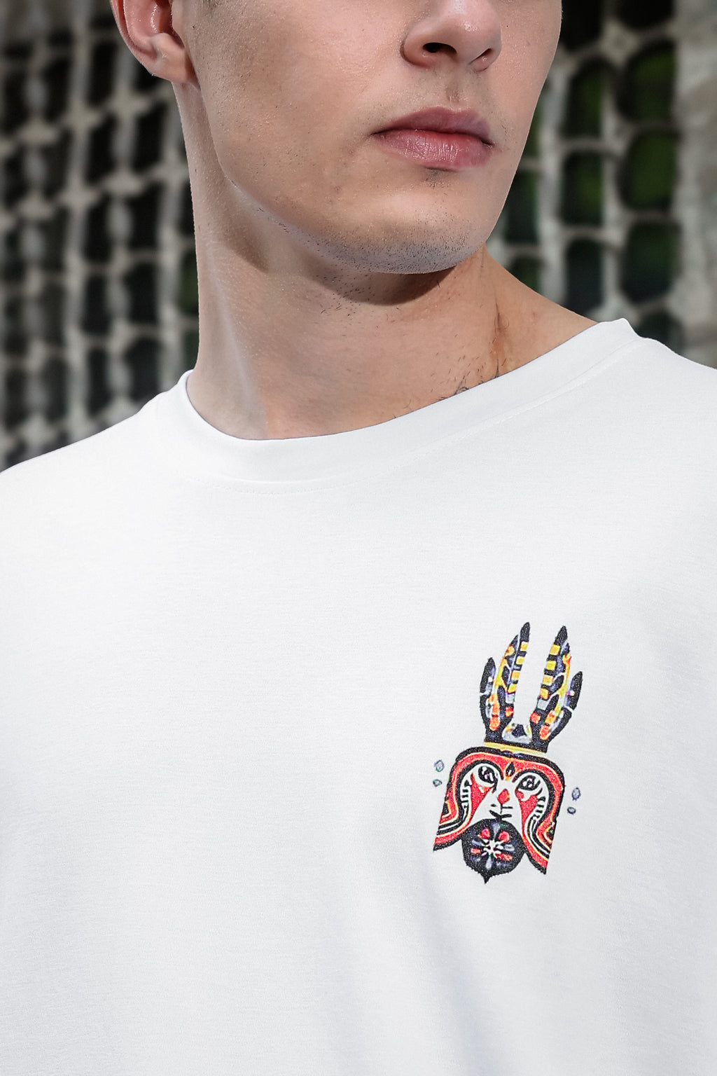 Earthen Mandala White Oversized Tshirt