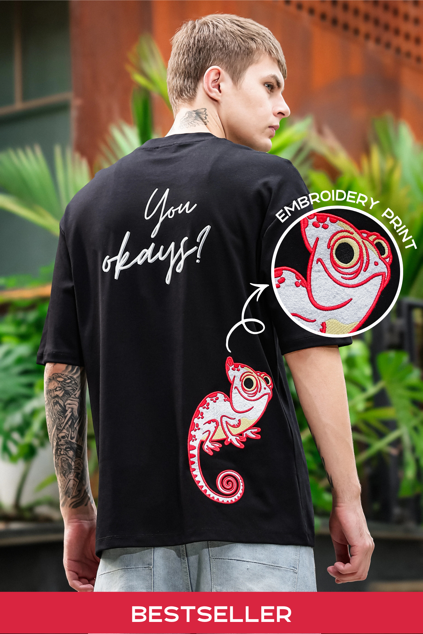 Chameleon Shift Black Oversized Tshirt